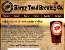 Tablet Screenshot of hornytoadbrewery.com